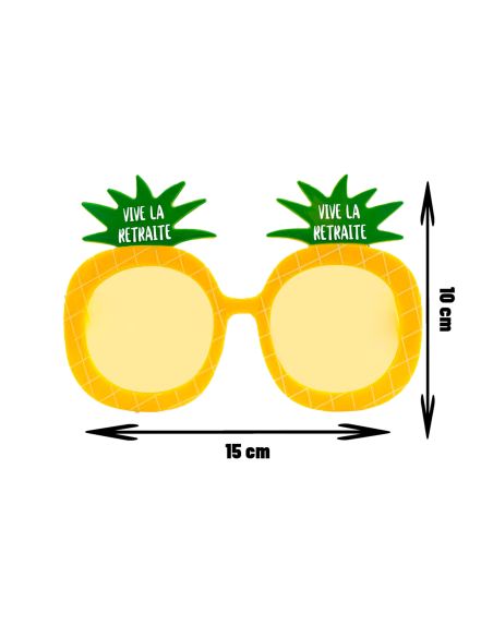 Lunettes Ananas "Vive la Retraite"