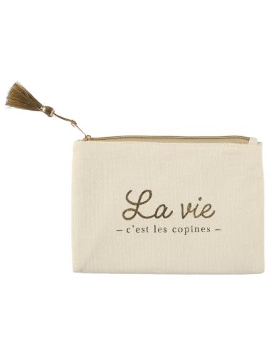Pochette en Gaze De Coton - 6 modèles Disponibles - Dimensions : 19 x 15 cm