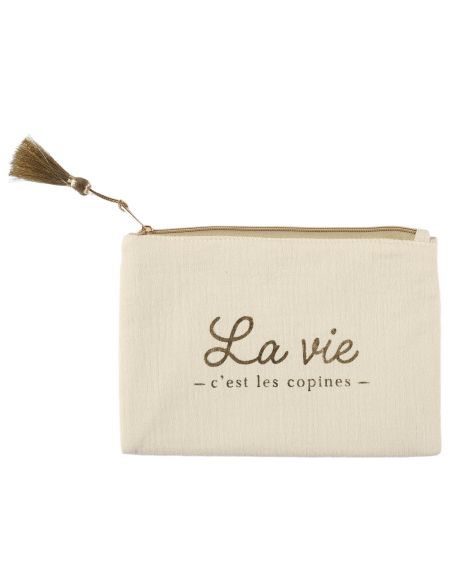 Pochette en Gaze De Coton - 6 modèles Disponibles - Dimensions : 19 x 15 cm