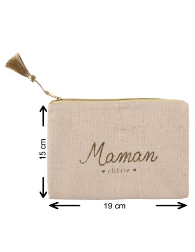 Pochette en Gaze De Coton - 6 modèles Disponibles - Dimensions : 19 x 15 cm