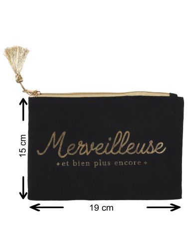 Pochette en Gaze De Coton - 6 modèles Disponibles - Dimensions : 19 x 15 cm