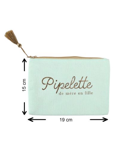 Pochette en Gaze De Coton - 6 modèles Disponibles - Dimensions : 19 x 15 cm
