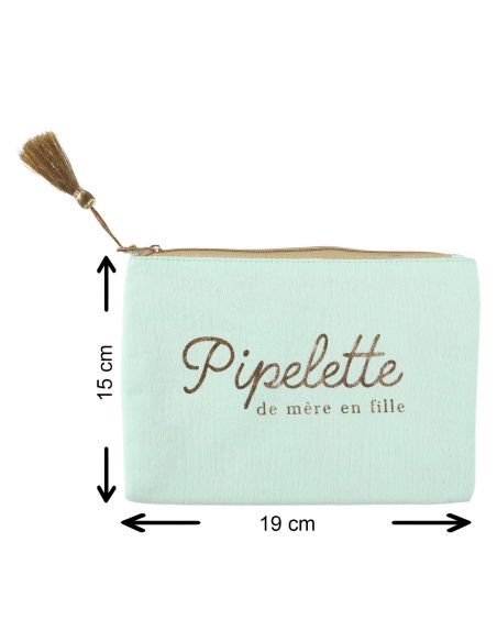Pochette en Gaze De Coton - 6 modèles Disponibles - Dimensions : 19 x 15 cm