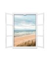 Fenêtre Décorative en Trompe l'œil Vue Plage