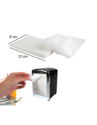 100 Serviettes En Papier Pour Distributeur de serviettes / Dimension : 12 x 8 cm
