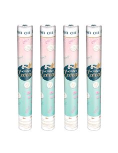 4 Canons à confettis "Gender Reveal – Fille" – Révélation de genre surprise