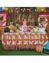 Pack de 10 Colliers hawaïens à Fleurs en Tissu Multicolore