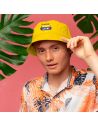 Chapeau bob "Ici on boit la vie en jaune" - Taille Unique