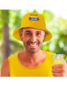 Chapeau bob "Ici on boit la vie en jaune" - Taille Unique