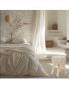 Tabouret Boho Beige - Dimensions 42 x 32 x 32 cm