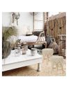 Tabouret Boho Beige - Dimensions 42 x 32 x 32 cm