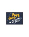 Magnet "Papy chéri que j'aime à la folie" - Dimensions : 8 x 6 cm