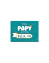Magnet "Avec papy c'est la belle vie" / Dimensions : 8 x 6 cm