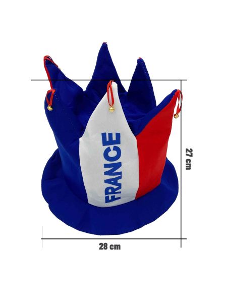 Chapeau bouffon France - bleu, blanc, rouge