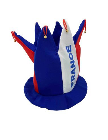 Chapeau bouffon France - bleu, blanc, rouge