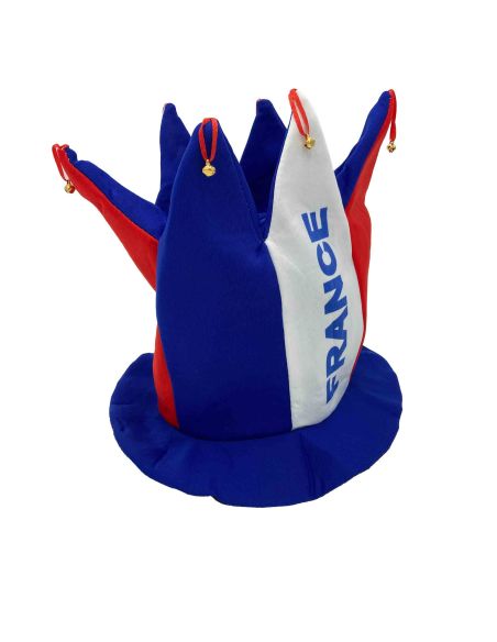 Chapeau bouffon France - bleu, blanc, rouge