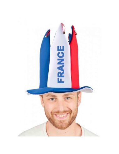 Chapeau bouffon France - bleu, blanc, rouge