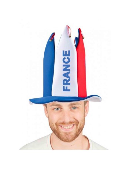 Chapeau bouffon France - bleu, blanc, rouge
