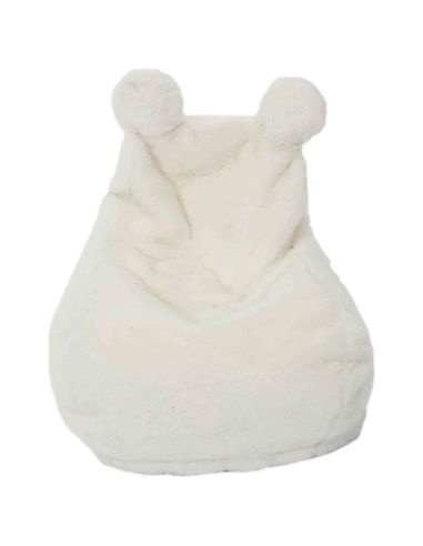 Fauteuil Enfant Imitation Fourrure "ted" 54cm Blanc - 40 x 50 x 54 cm