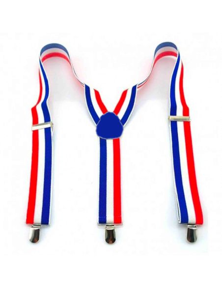 Bretelles - bleu, blanc, rouge