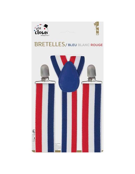 Bretelles - bleu, blanc, rouge