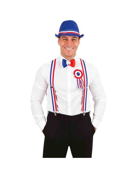 Bretelles - bleu, blanc, rouge