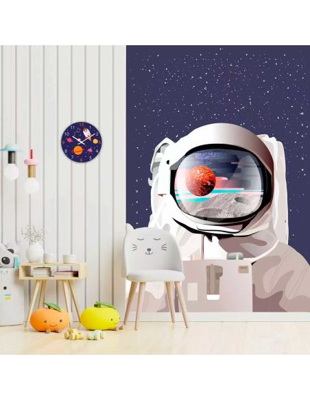 Horloge Murale Fusée Enfant - Diamètre 30 cm