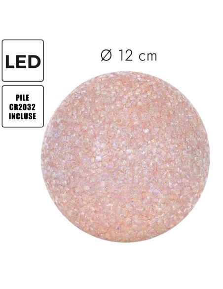 Veilleuse Déco Boule - Diamètre 12 cm - Coloris au choix