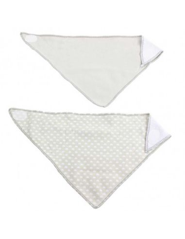 Lot de 2 Bavoir Bandana Bébé - Taille unique - Coloris au choix