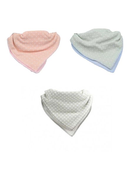 Lot de 2 Bavoir Bandana Bébé - Taille unique - Coloris au choix