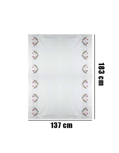 Nappe anniversaire Licorne - Dimension 137 x 183 cm