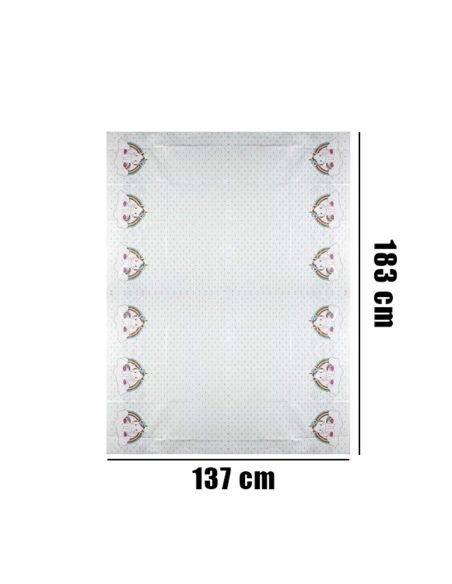 Nappe anniversaire Licorne - Dimension 137 x 183 cm