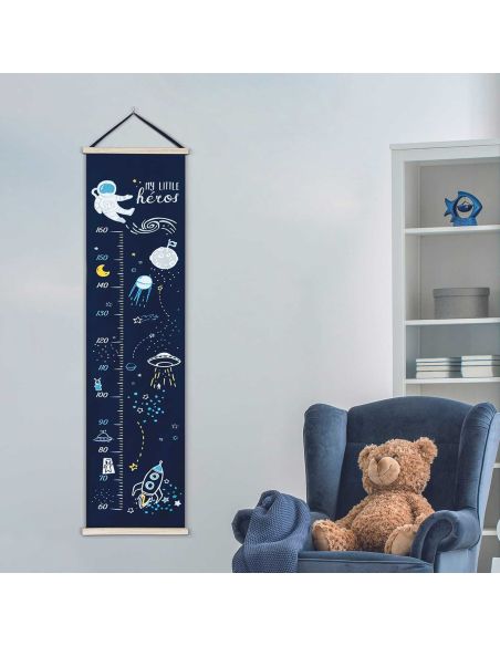 Toise à motif Enfant "My Little Héros" - Dimension 32 x 1,3 x 147 cm