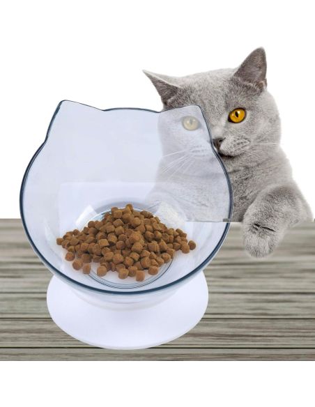 Gamelle surélevée pour chat - Dimensions : 15 x 13 x 13 cm