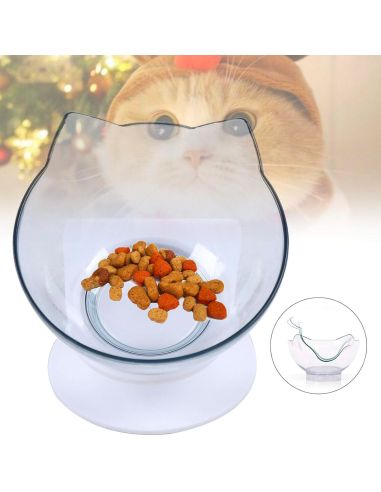 Gamelle surélevée pour chat - Dimensions : 15 x 13 x 13 cm