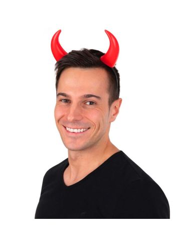 Serre-tête Cornes de Diable - Rouge - Taille unique