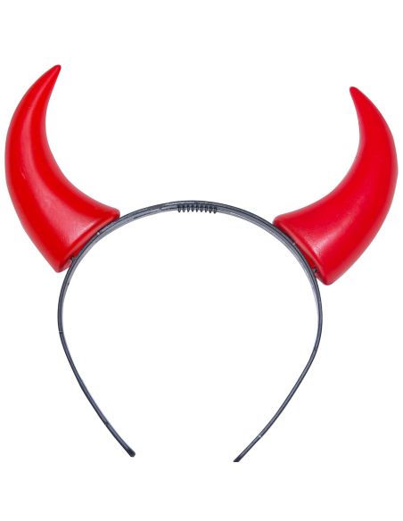 Serre-tête Cornes de Diable - Rouge - Taille unique