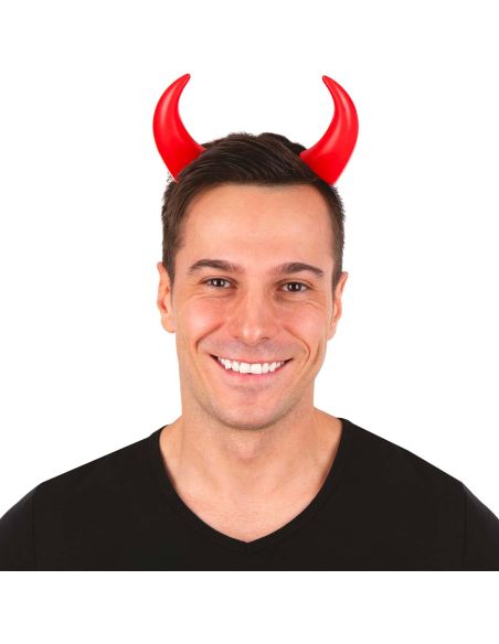 Serre-tête Cornes de Diable - Rouge - Taille unique