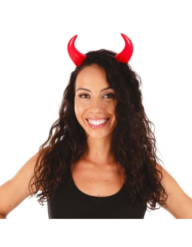 Serre-tête Cornes de Diable - Rouge - Taille unique