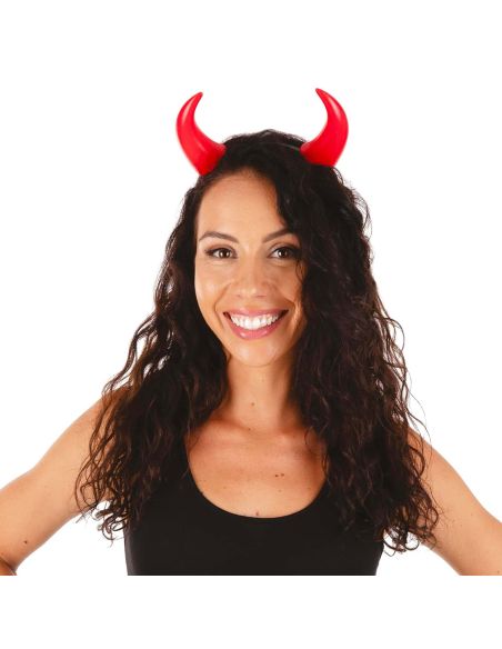Serre-tête Cornes de Diable - Rouge - Taille unique