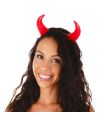 Serre-tête Cornes de Diable - Rouge - Taille unique