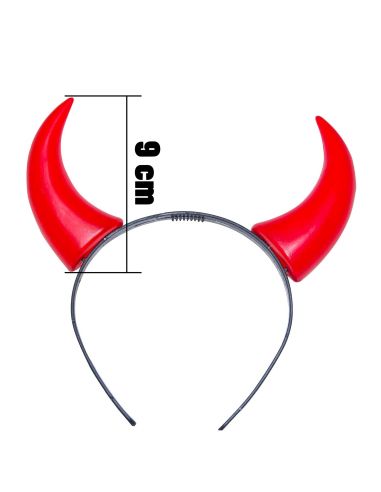 Serre-tête Cornes de Diable - Rouge - Taille unique