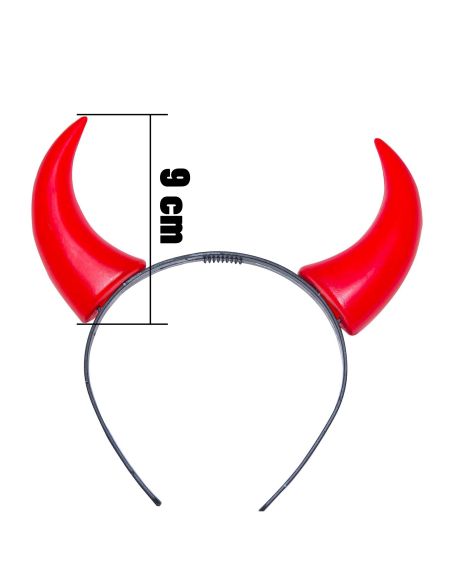 Serre-tête Cornes de Diable - Rouge - Taille unique