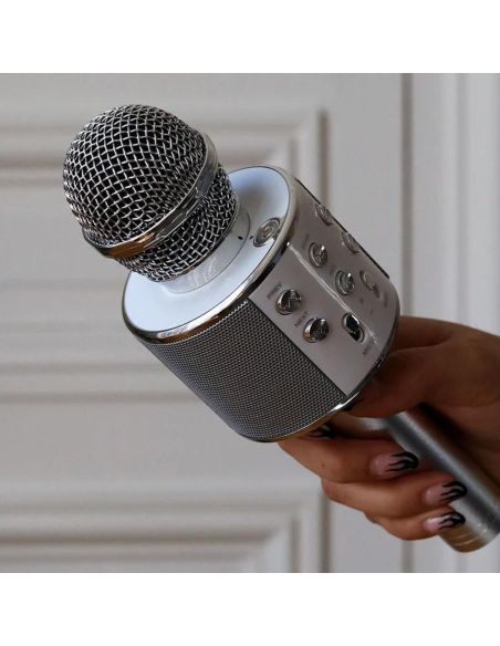 Objet High-Tech / Micro Enceinte Karaoké 3W / Autonomie : 4 Heures / Dimensions : 8 x 23.5 cm