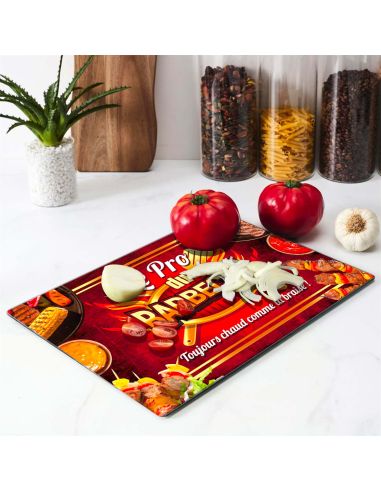 Planche à Découper en Verre "Le Pro du Barbecue"