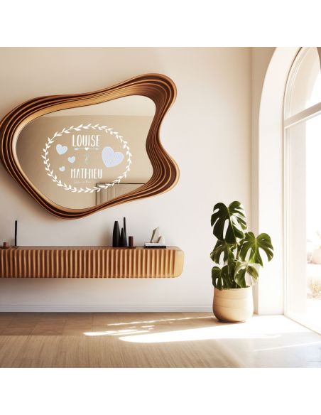 Kit de Stickers de Vitre Voiture Prénoms Mariés