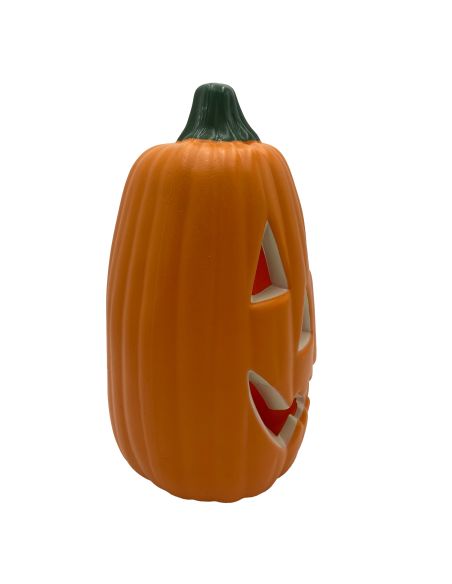 Décoration Halloween Citrouille Lumineuse  Allongée- Dimensions : 34 x 18 cm