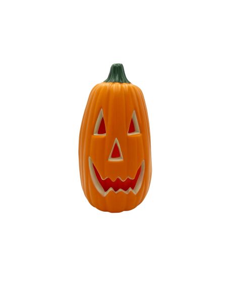 Décoration Halloween Citrouille Lumineuse  Allongée- Dimensions : 34 x 18 cm