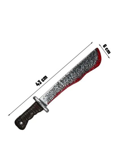 Machette Ensanglantée Halloween - Longueur : 43 cm