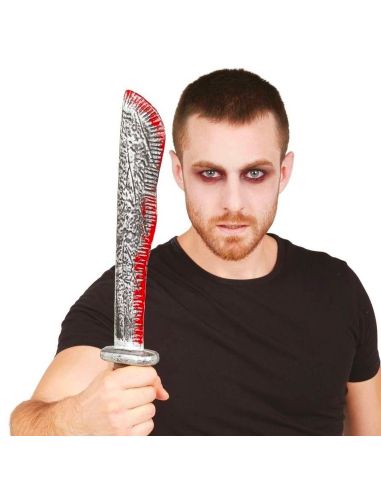 Machette Ensanglantée Halloween - Longueur : 43 cm